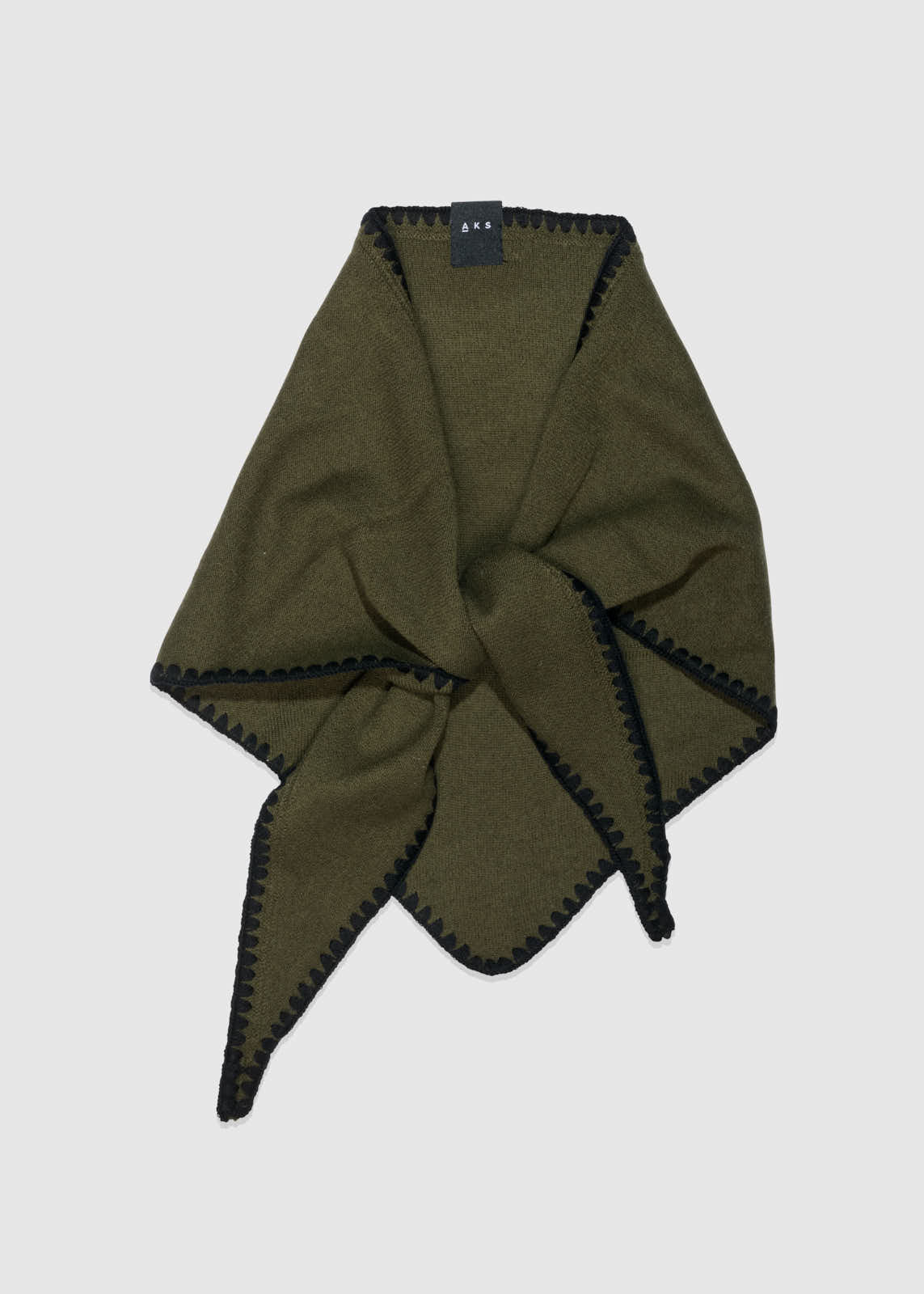 Christian Aks Mina Stitched Merino Scarf Scarfs 7074 Army