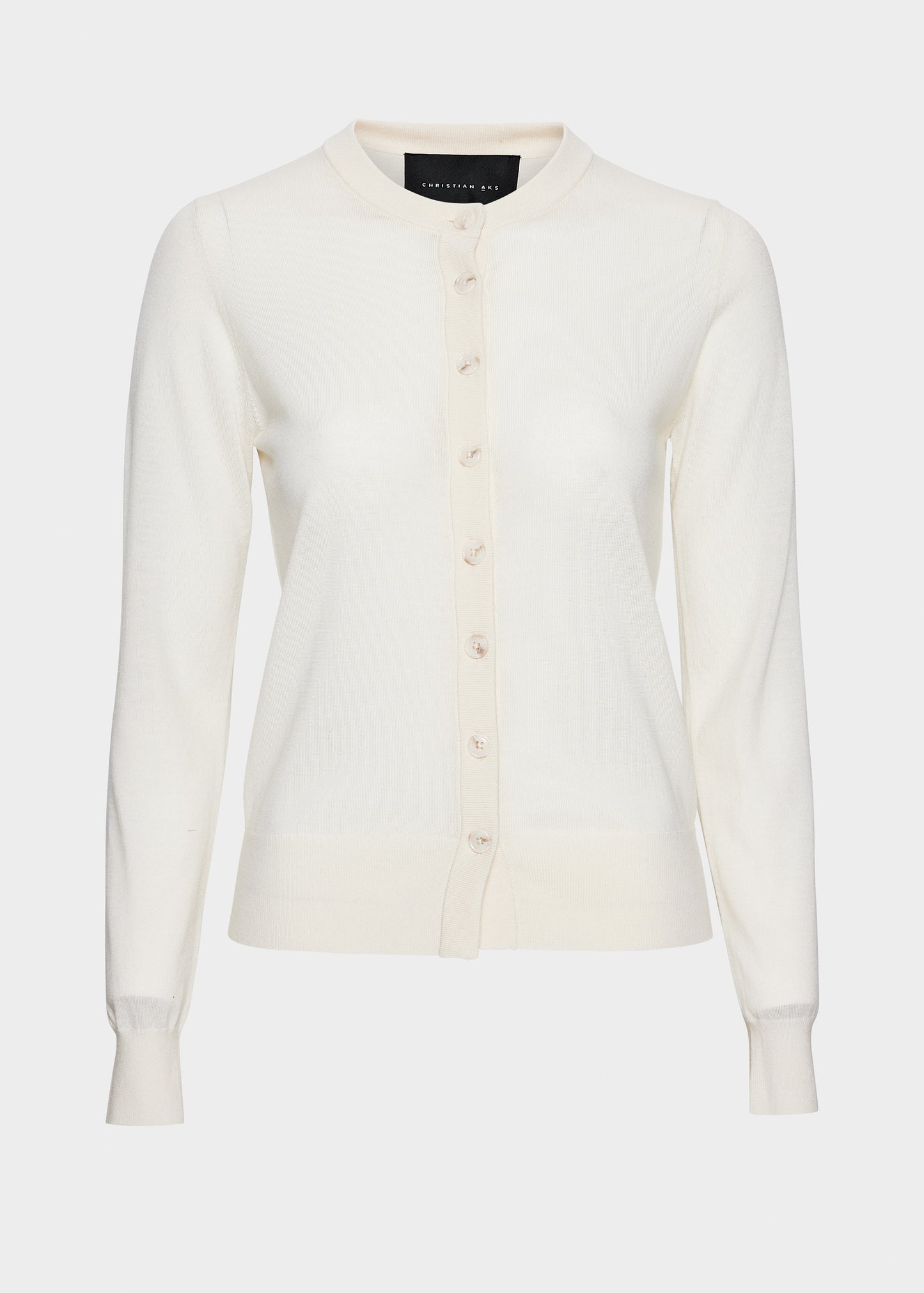 Christian Aks Rose Merino Cardigan Knitwear 9001 White