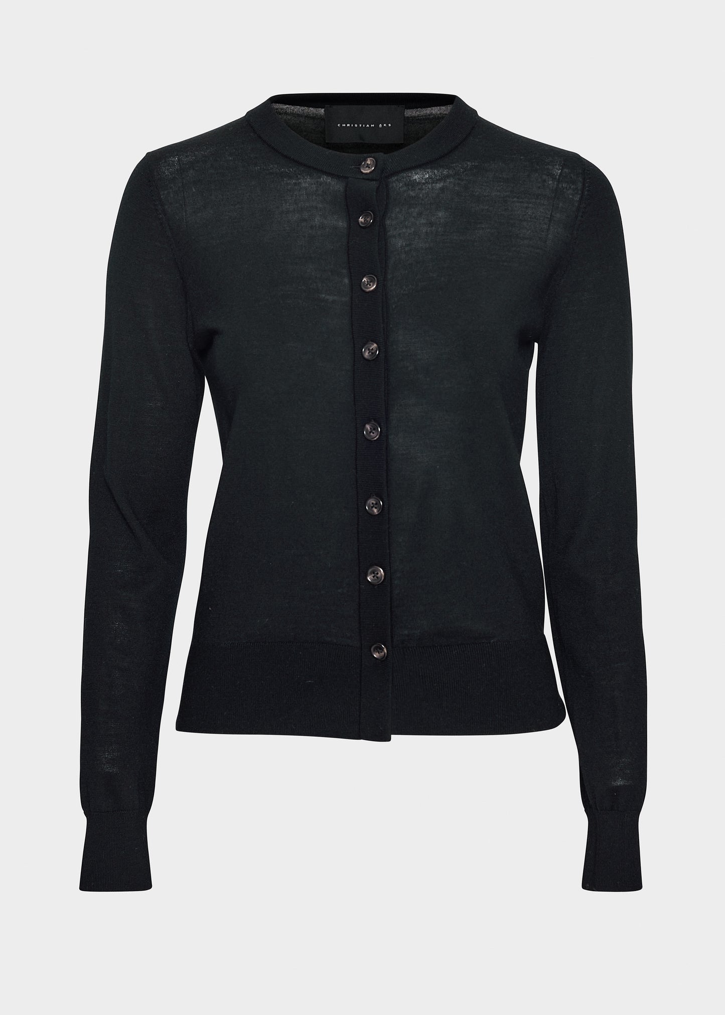 Christian Aks Rose Merino Cardigan Knitwear 9090 Black