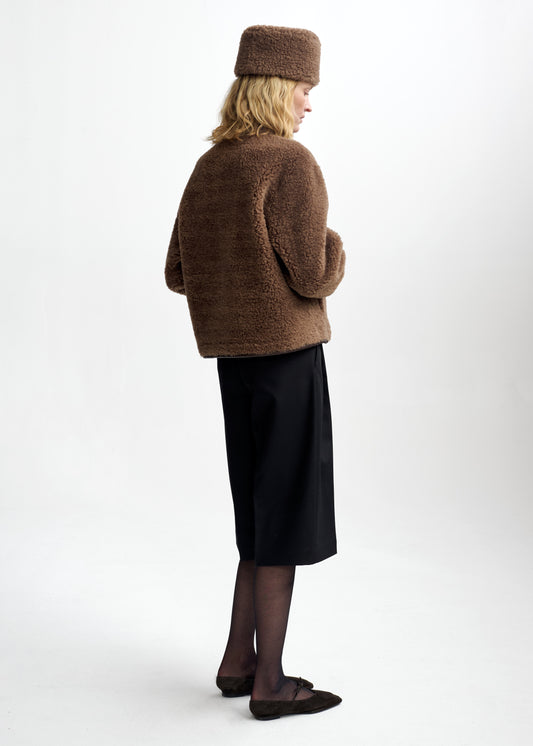 Christian Aks Zola lamb fur jacket Jackets 8026 Cappucino