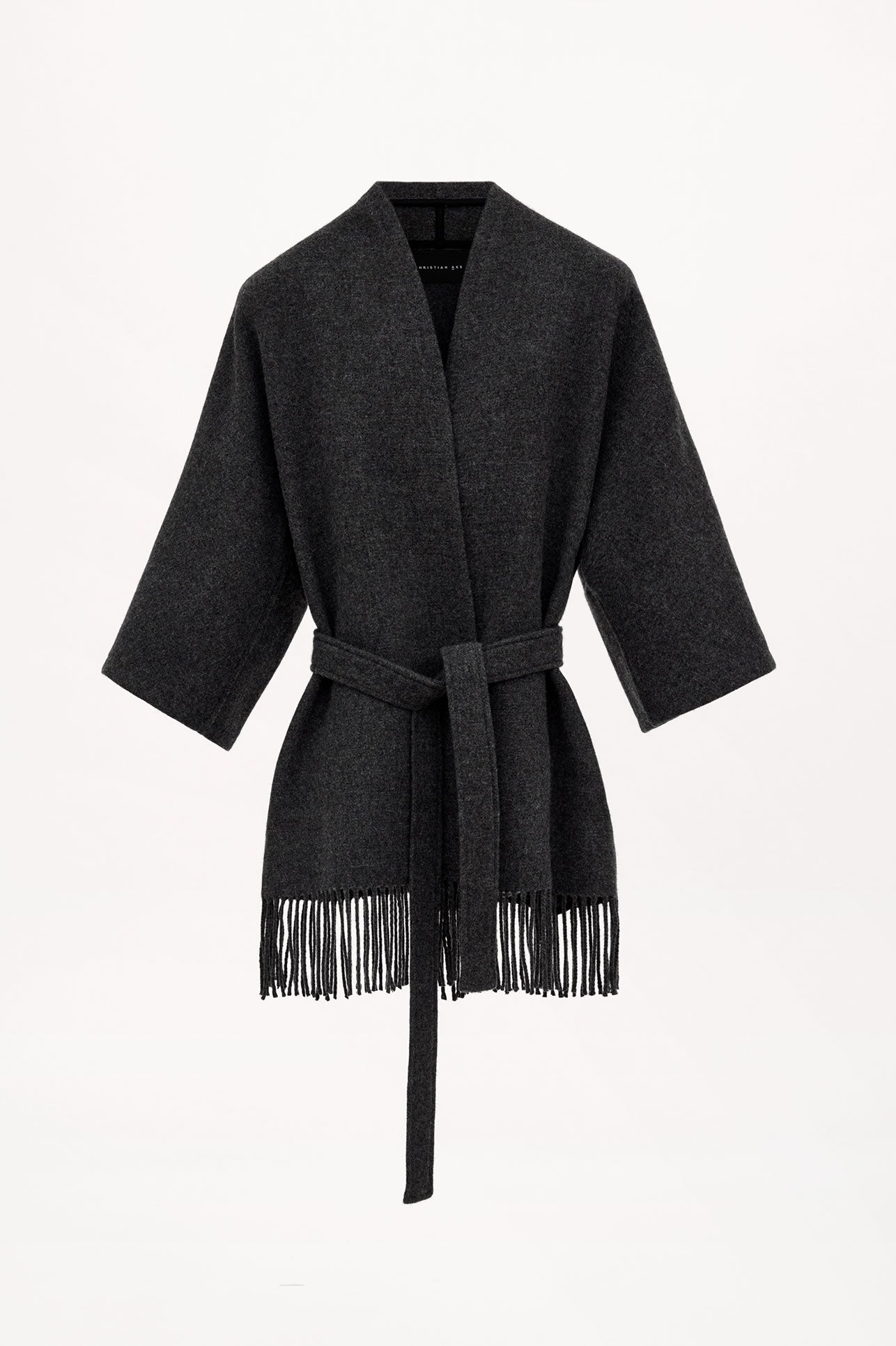 Christian Aks Akila Lambswool Jacket Jackets 9061 Dk. Grey Mel