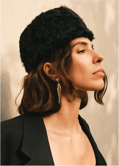 Christian Aks Alessia Shearling Hat Hats 9090 Black