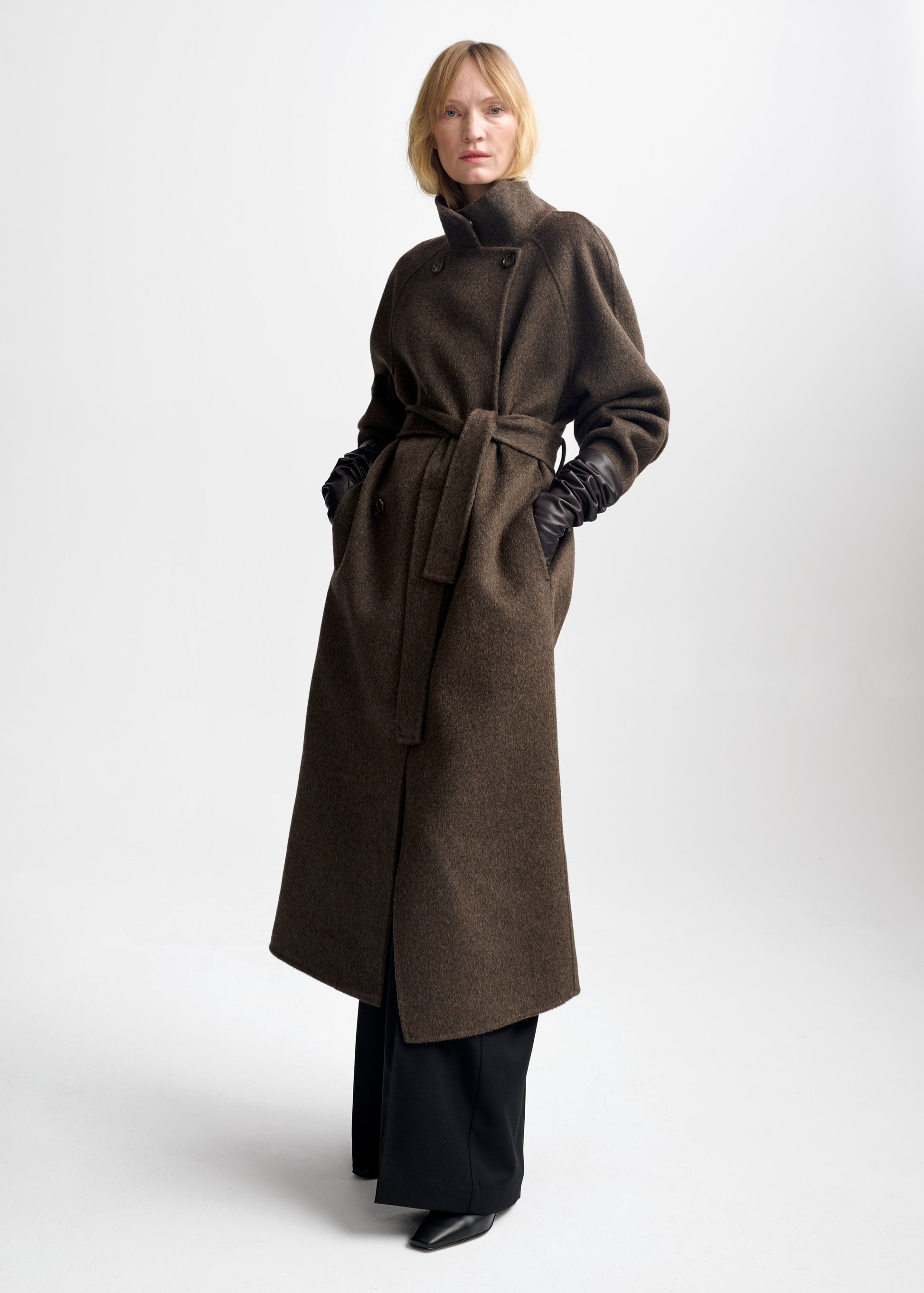 Christian Aks Carmel wool coat Coats 8069 Espresso