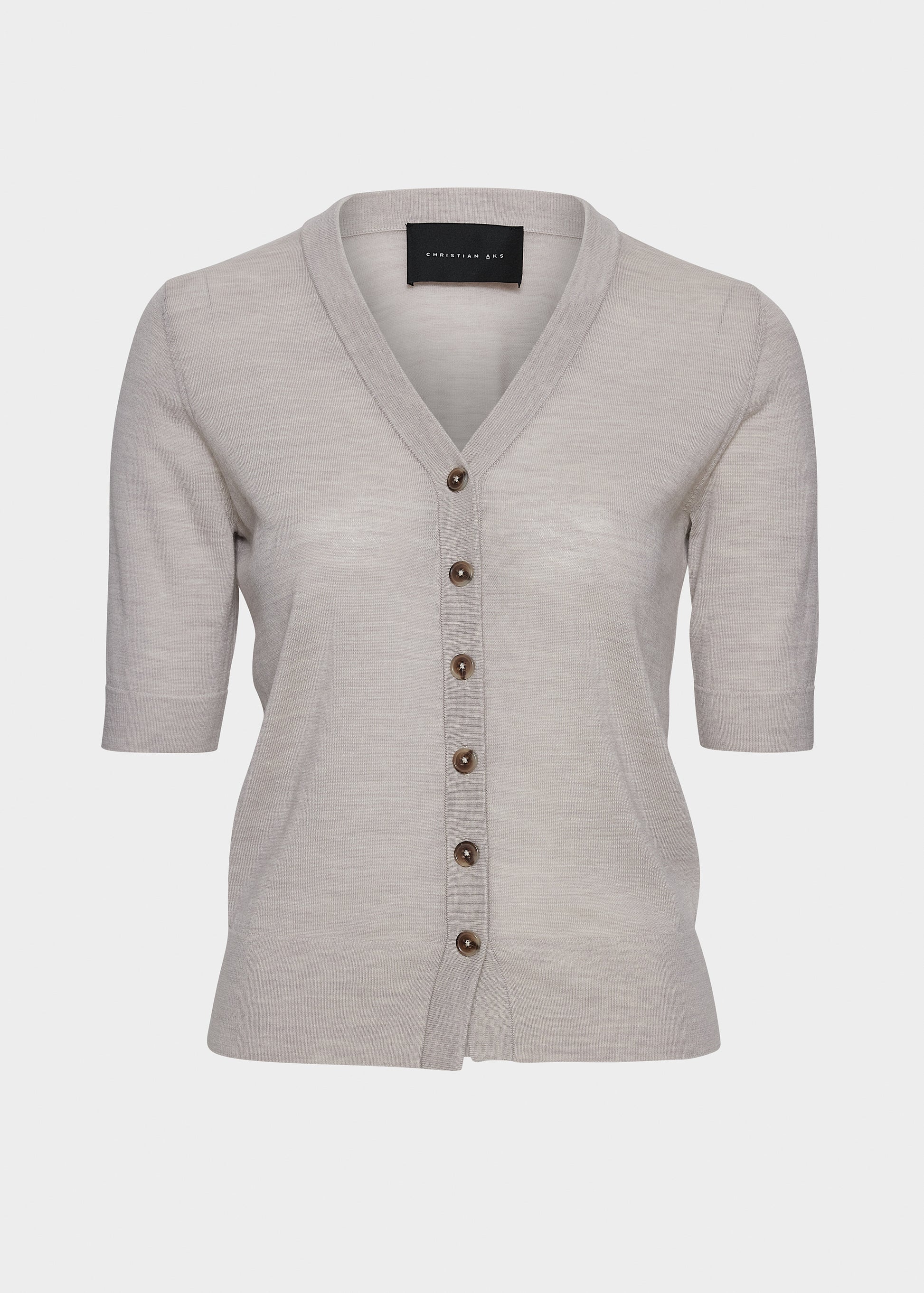 Christian Aks Daisy Merino Cardigan Knitwear 8018 Sand