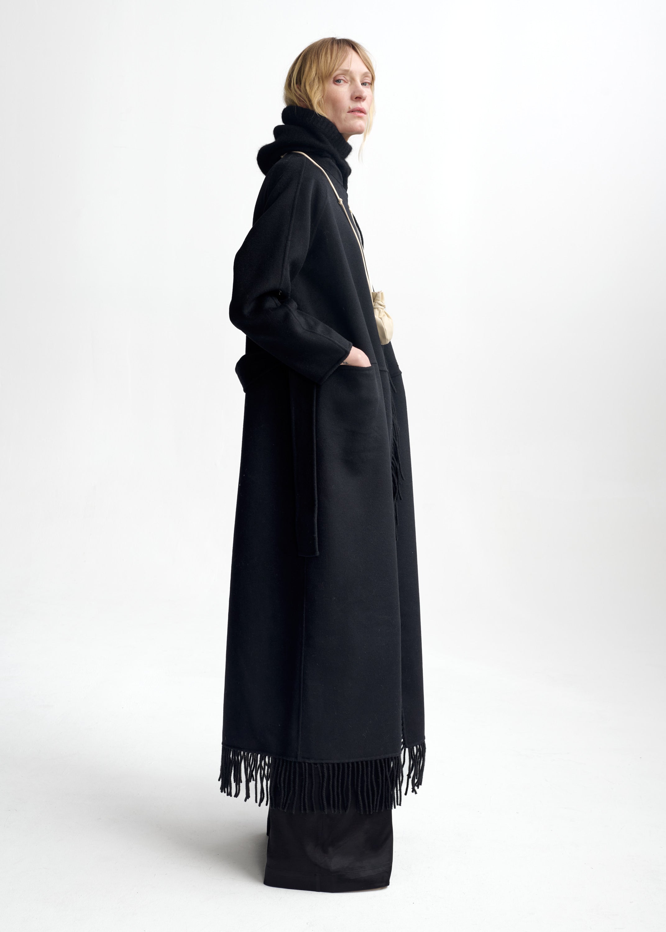 Deborah wool coat - Black – Christian Aks