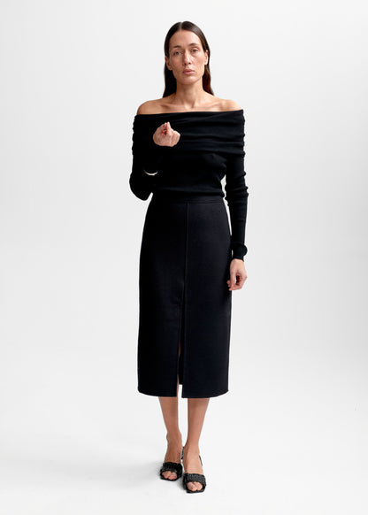 Christian Aks Delphine Merino Top Knitwear 9090 Black