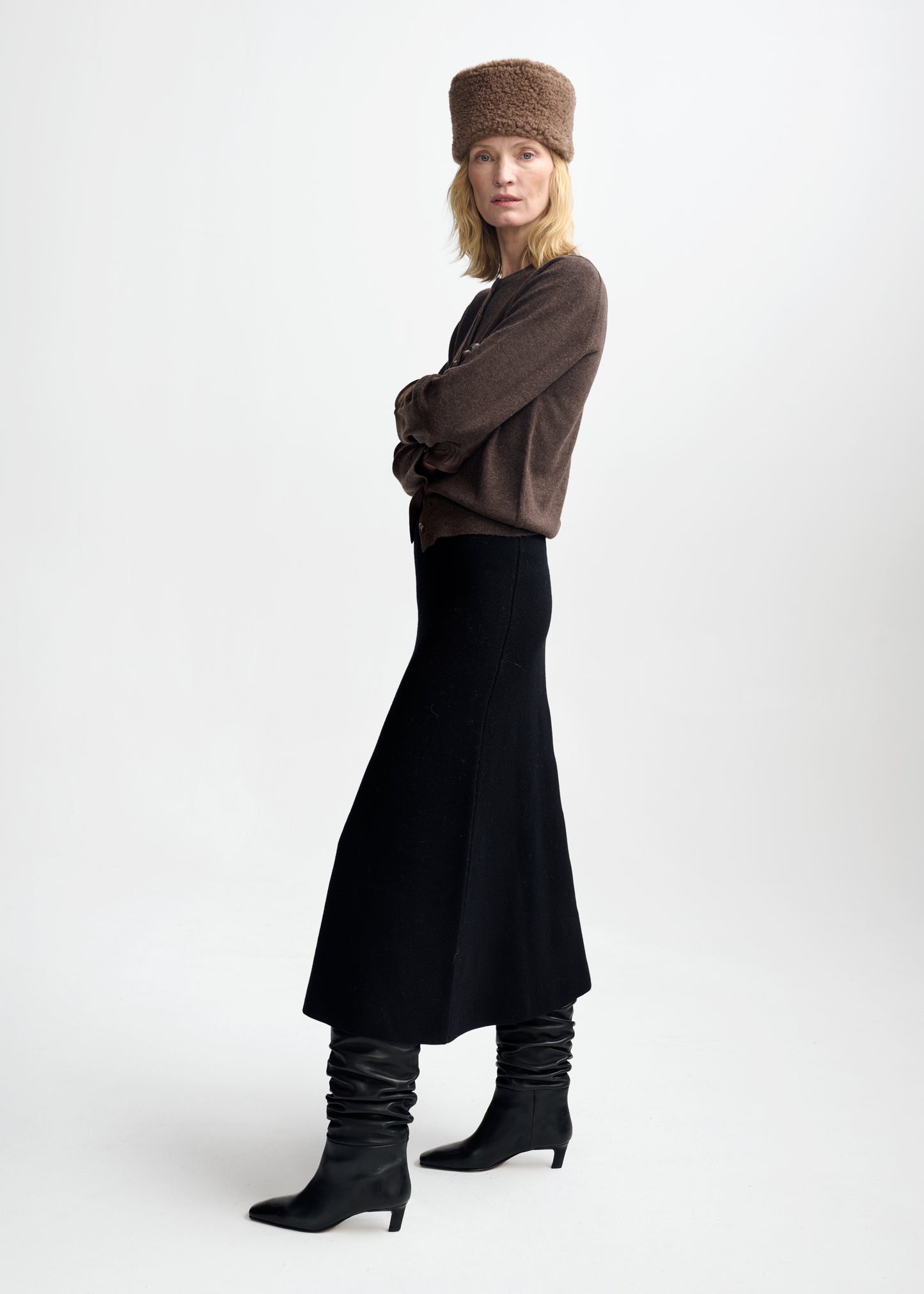 Christian Aks Diana wool cash cardigan Knitwear 8069 Espresso