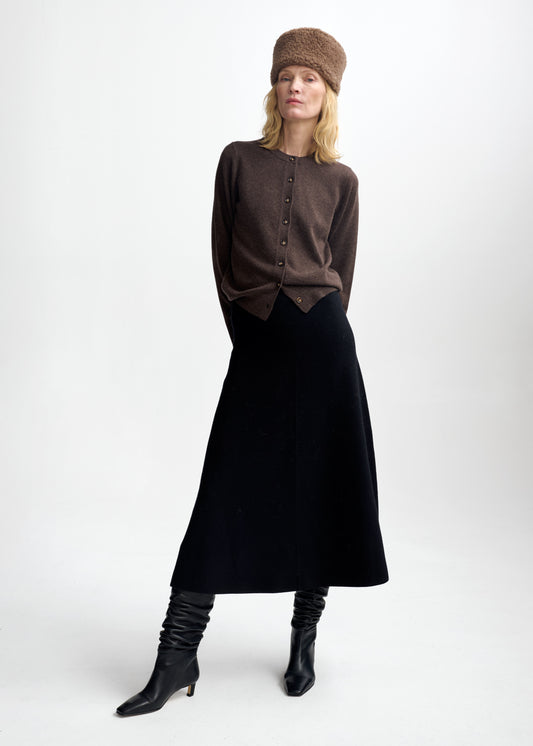 Christian Aks Diana wool cash cardigan Knitwear 8069 Espresso