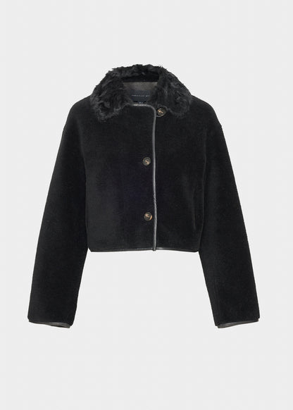 Christian Aks Elda Lamb Fur Jacket Jackets 9090 Black