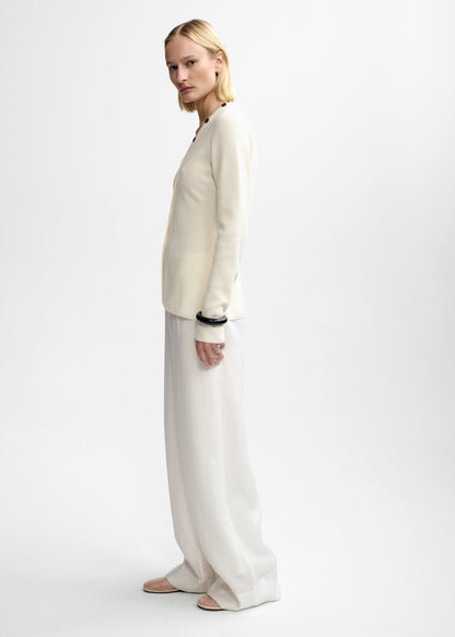 Christian Aks Freja Merino Cardigan Knitwear 9003 Eggshell