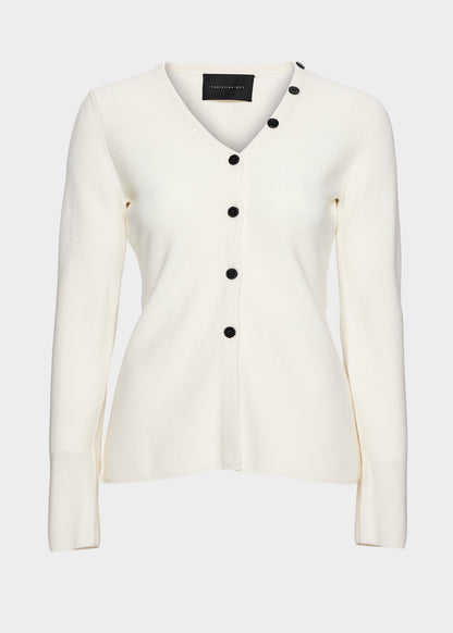 Christian Aks Freja Merino Cardigan Knitwear 9003 Eggshell