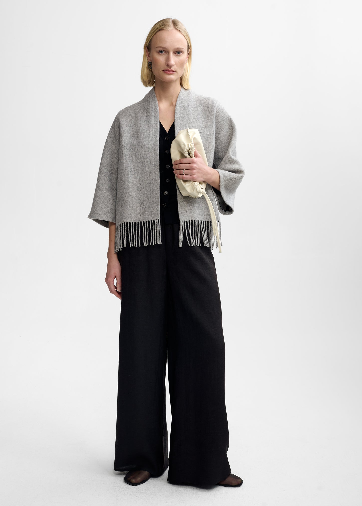 Christian Aks Keyla Lambswool Jacket Jackets 9041 Lt. Grey Mel