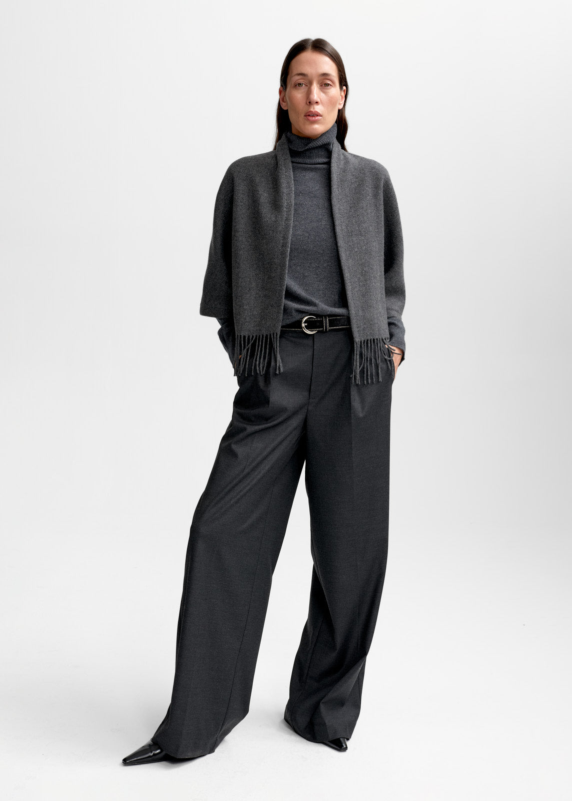 Christian Aks Keyla Lambswool Jacket Jackets 9061 Dk. Grey Mel