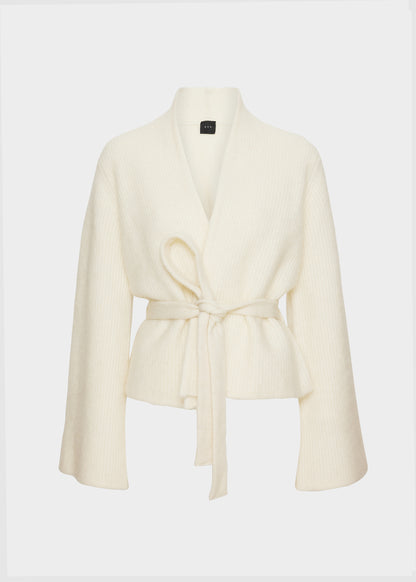 Christian Aks Lila Mohair Cardigan Knitwear 9003 Eggshell