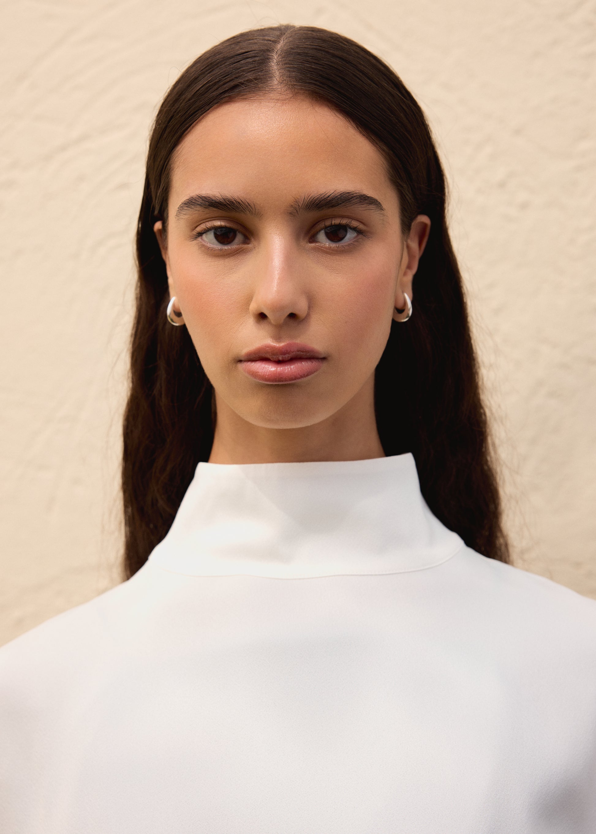 Christian Aks Mono Hoops Earrings 0003 Silver