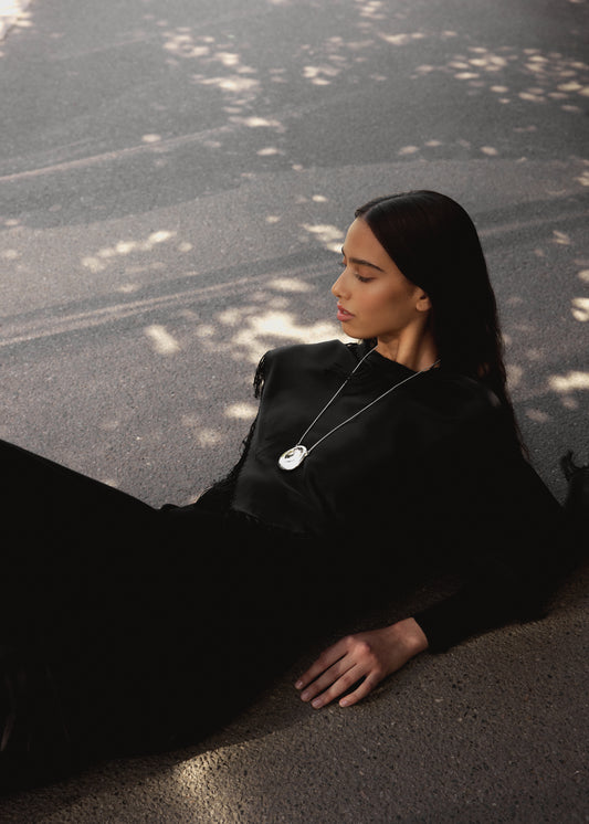 Christian Aks Monolith Necklace large Necklace 0003 Silver