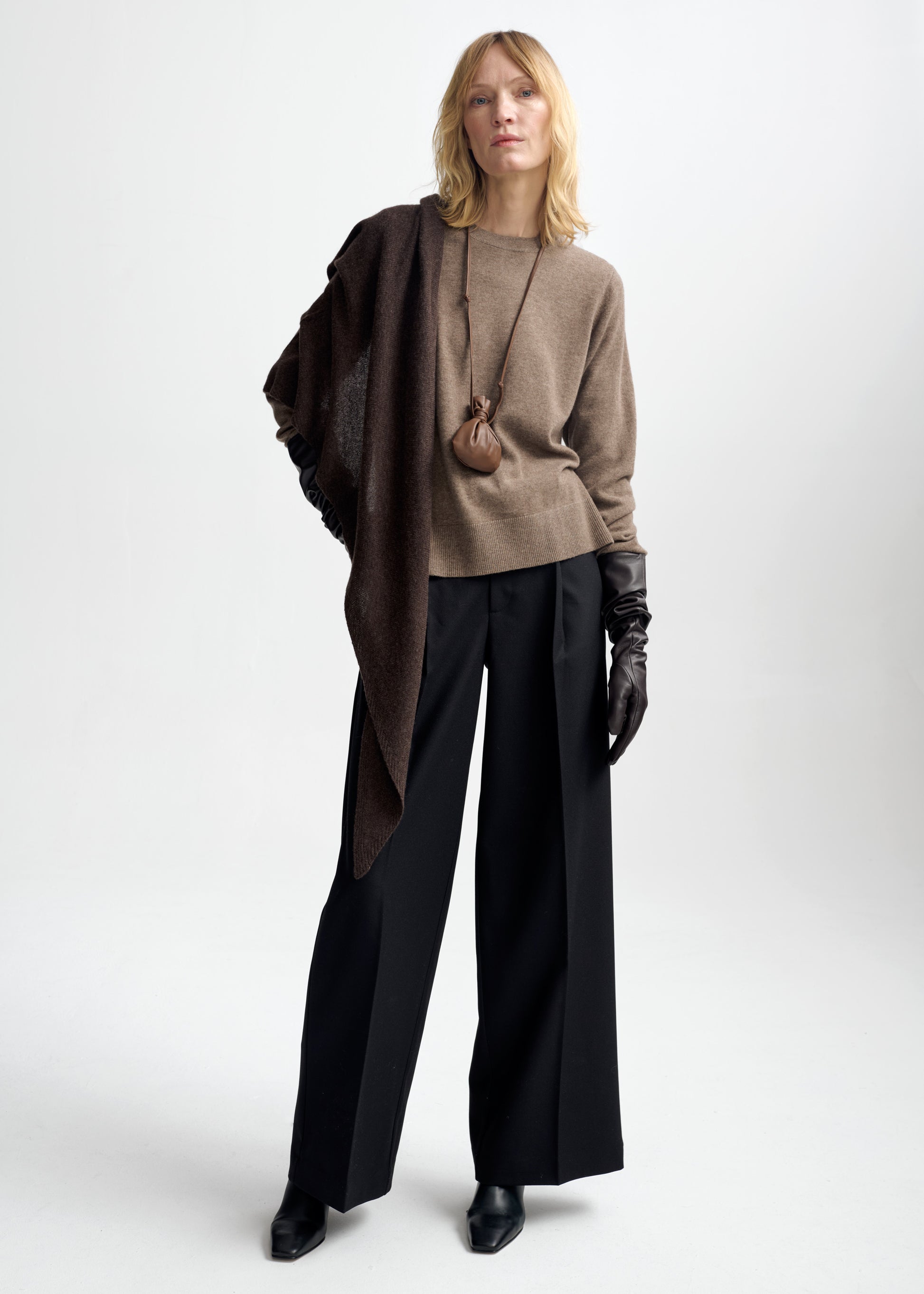 Christian Aks Naomi wool cash sweater Knitwear 8026 Cappucino