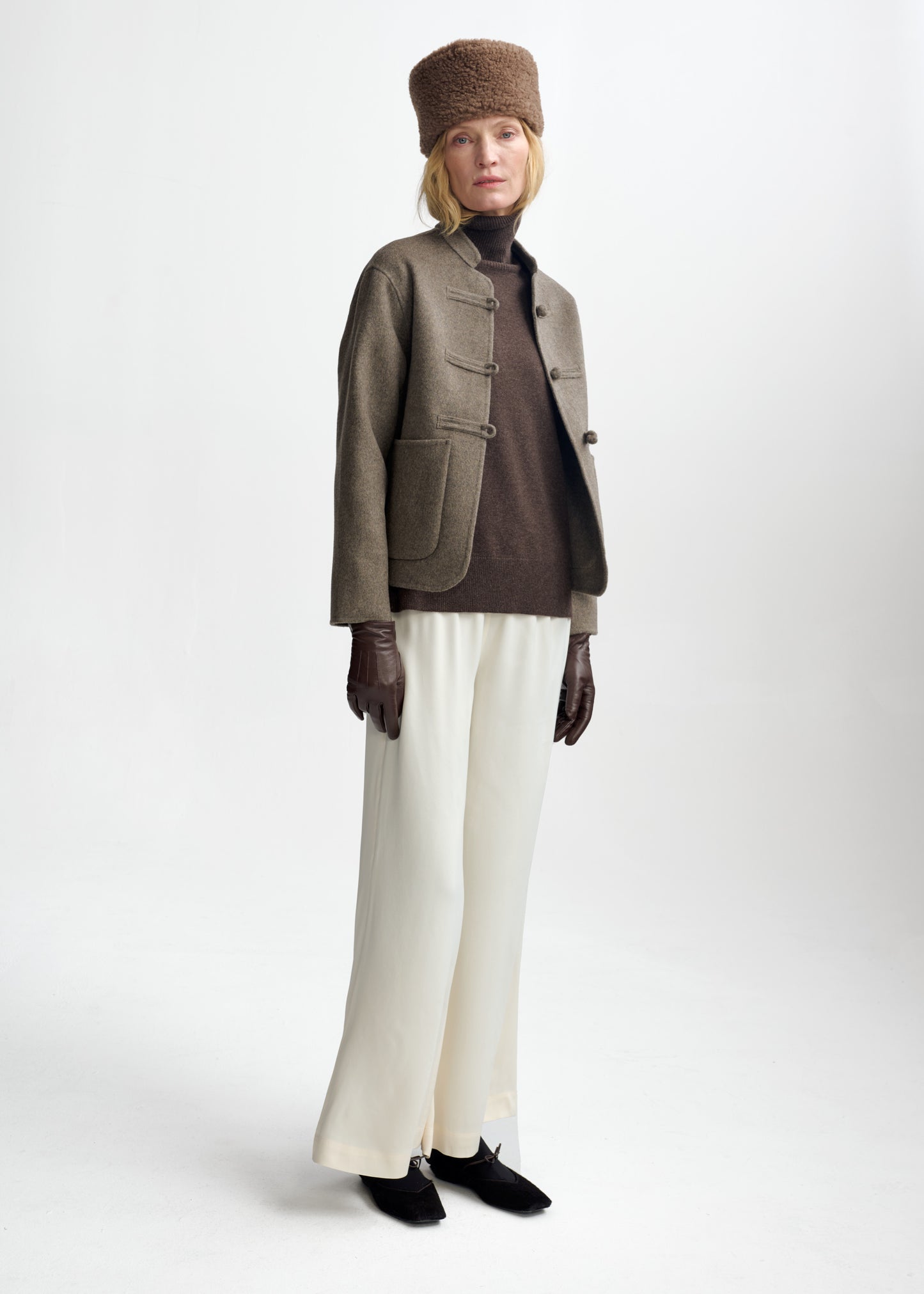 Christian Aks Phoebe wool jacket Jackets 8068 Wood