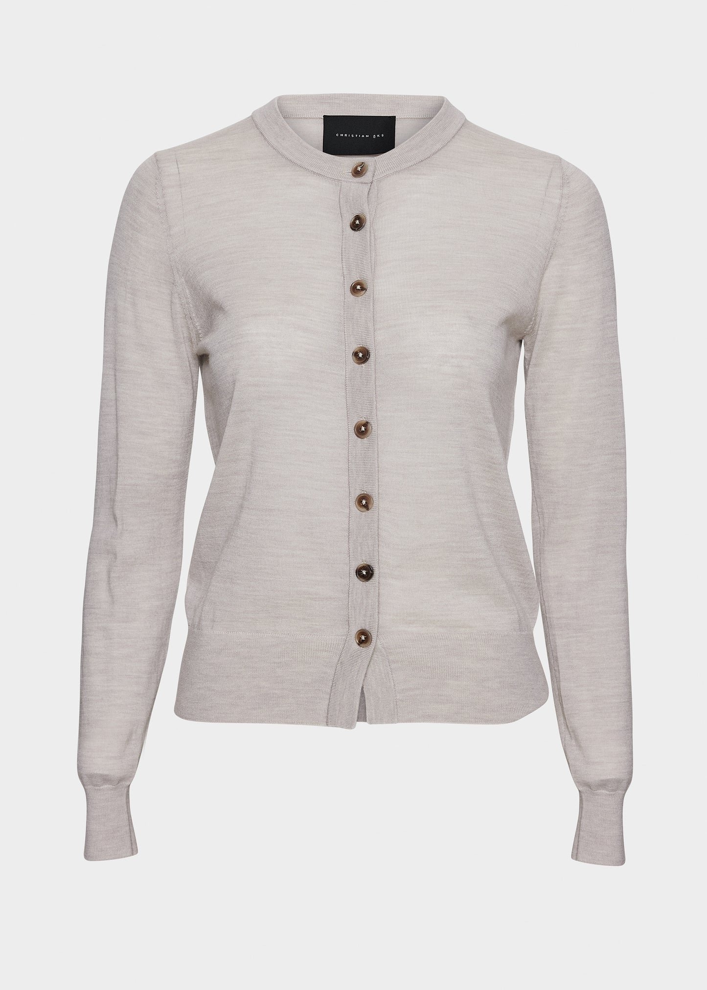 Christian Aks Rose Merino Cardigan Knitwear 8018 Sand