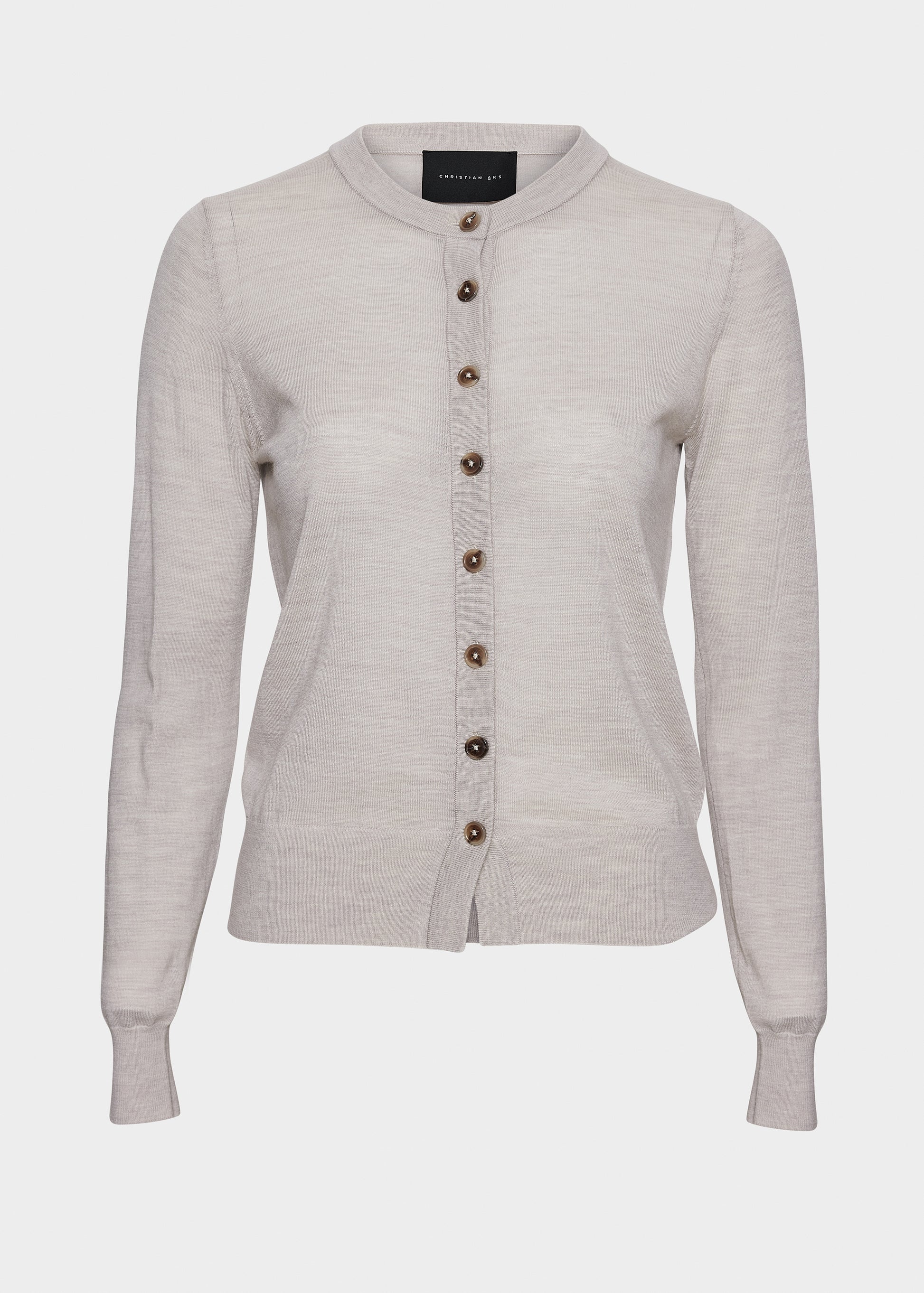 Christian Aks Rose Merino Cardigan Knitwear 8018 Sand