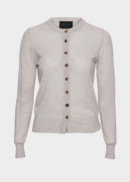 Christian Aks Rose Merino Cardigan Knitwear 8018 Sand