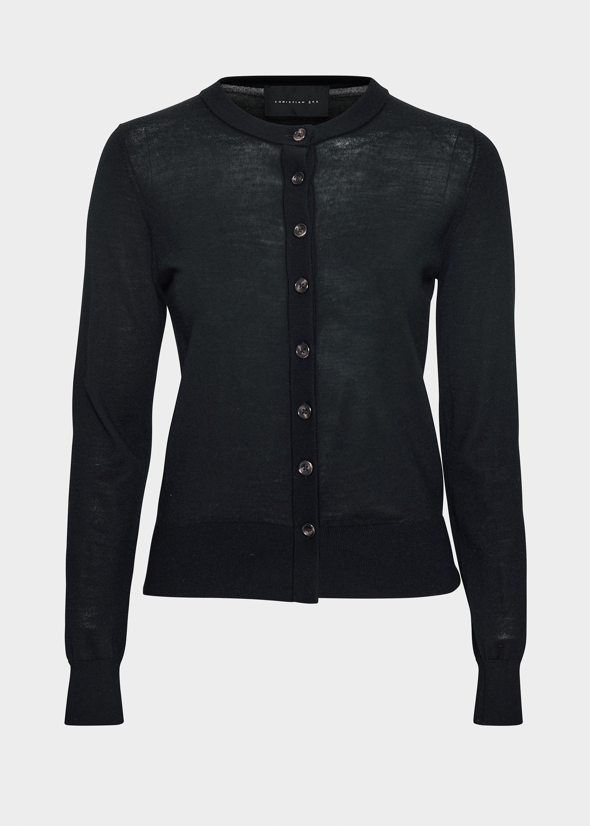 Christian Aks Rose Merino Cardigan Knitwear 9090 Black