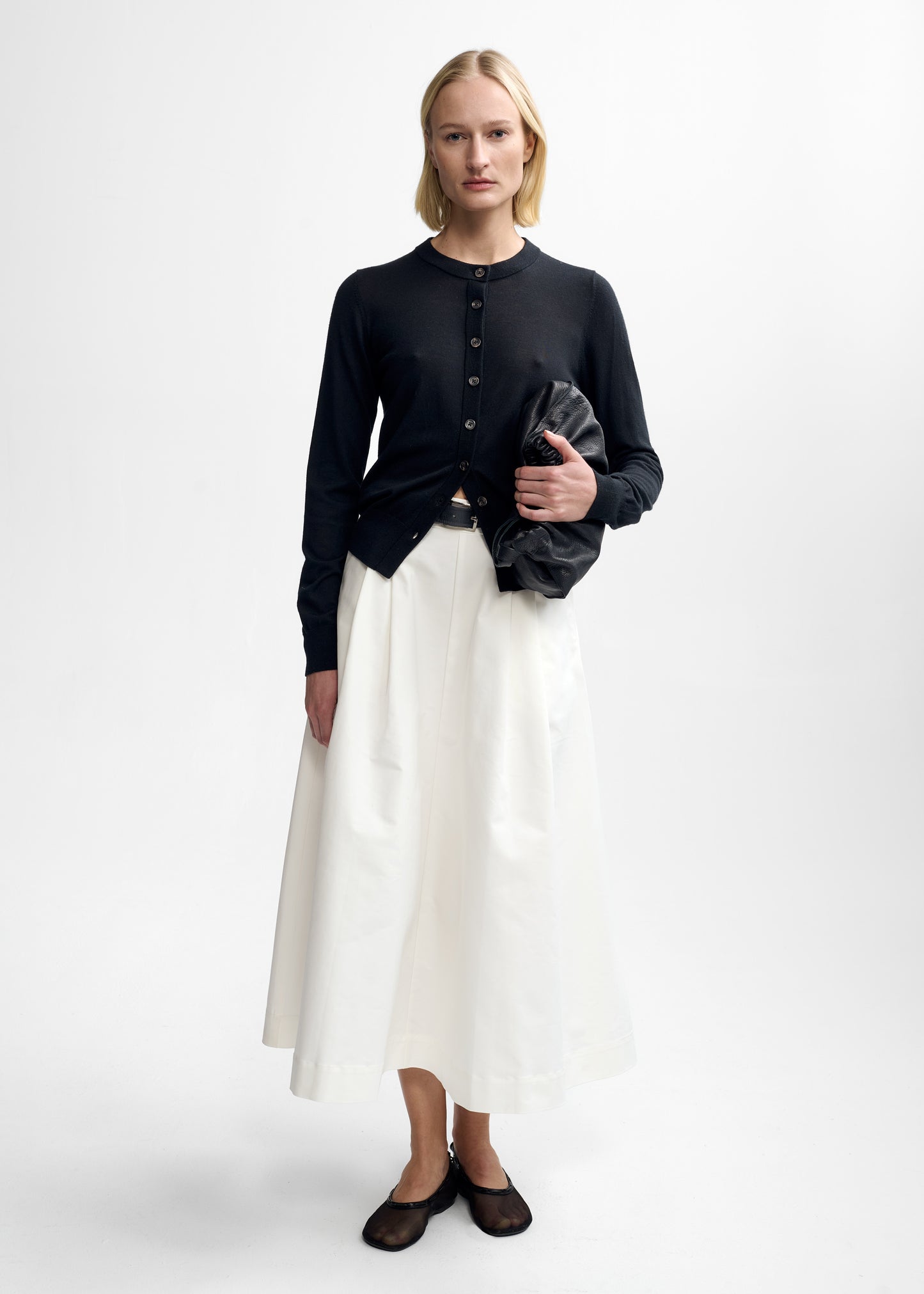 Christian Aks Rose Merino Cardigan Knitwear 9090 Black