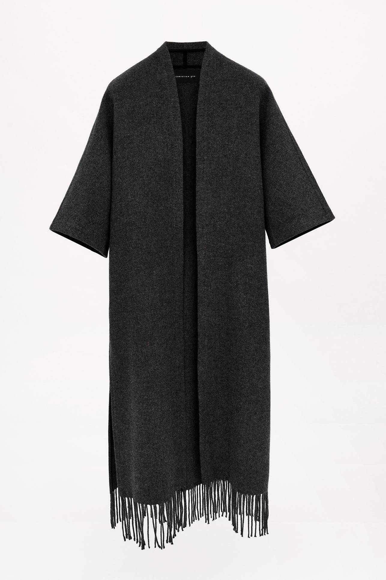 Christian Aks Ruby Lambswool Coat Coats 9061 Dk. Grey Mel