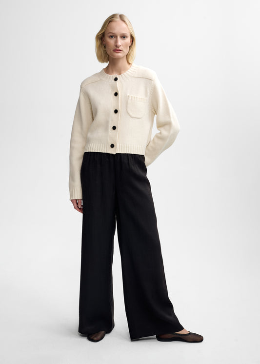 Christian Aks Sadie Merino Cardigan Knitwear 9003 Eggshell