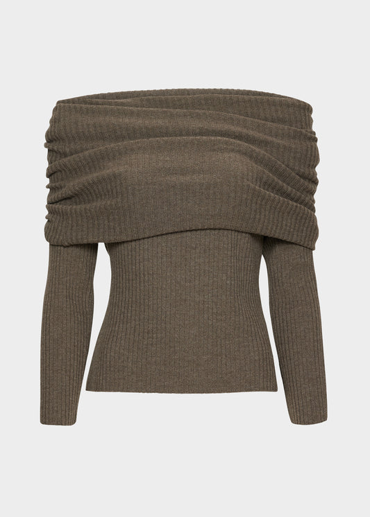 Christian Aks Talina Merino top Knitwear 8068 Wood