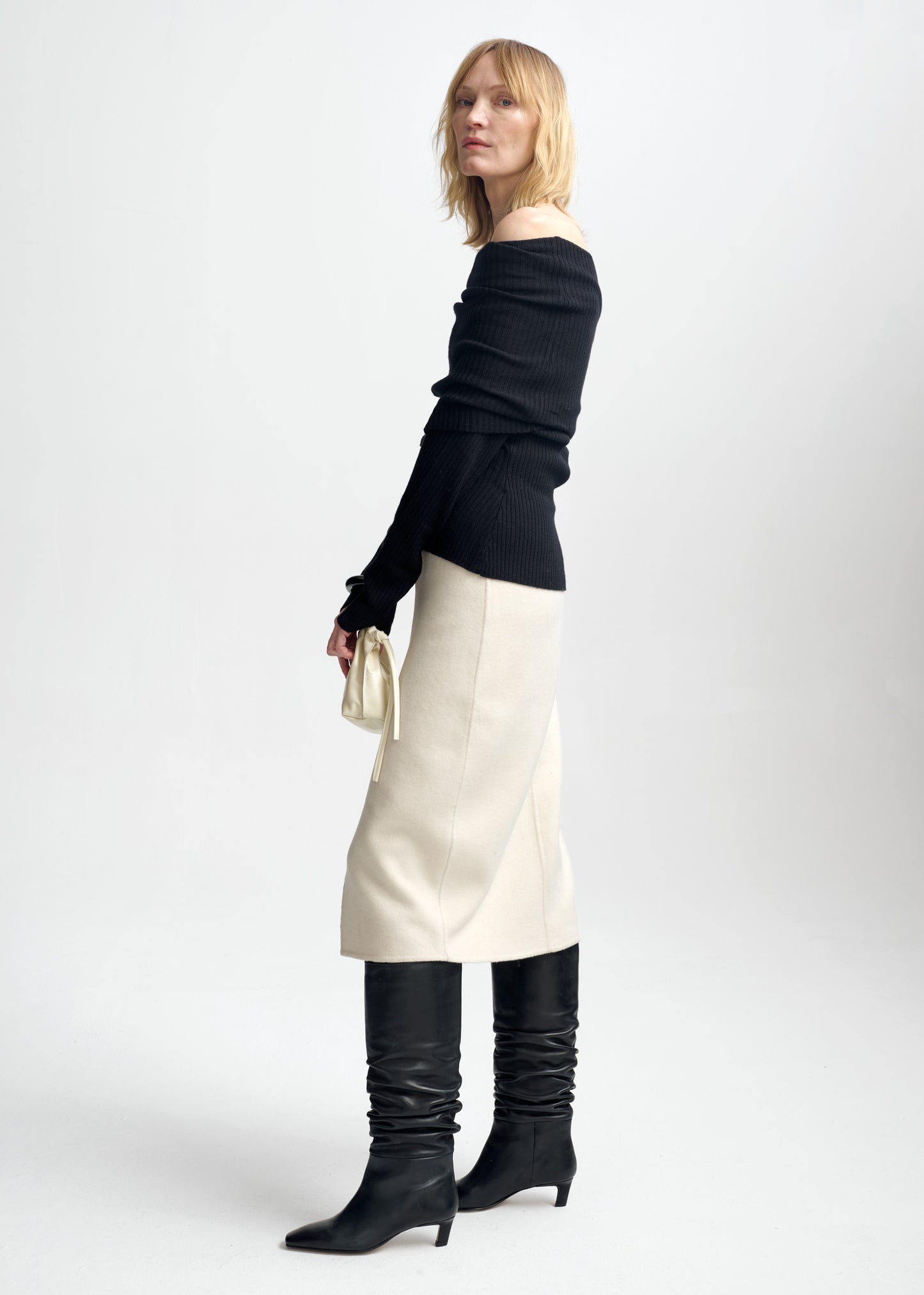 Christian Aks Talina Merino top Knitwear 9090 Black