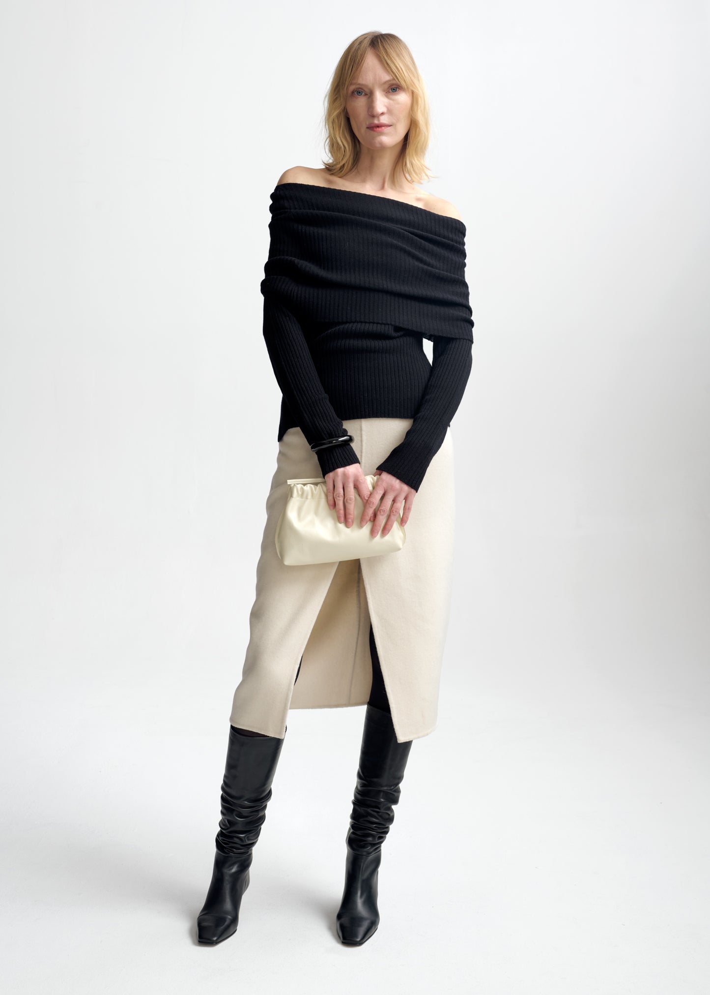 Christian Aks Talina Merino top Knitwear 9090 Black