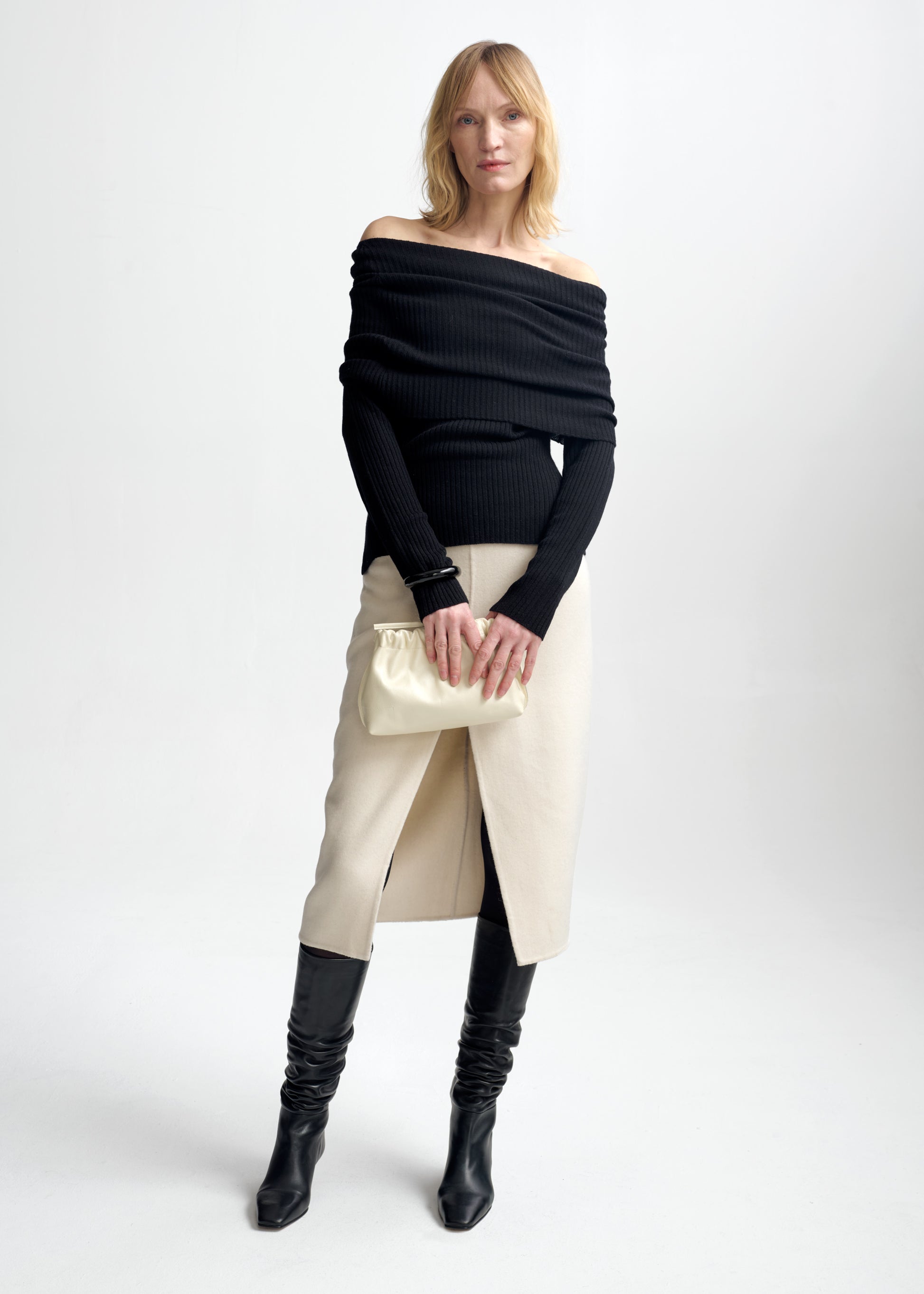 Christian Aks Talina Merino top Knitwear 9090 Black