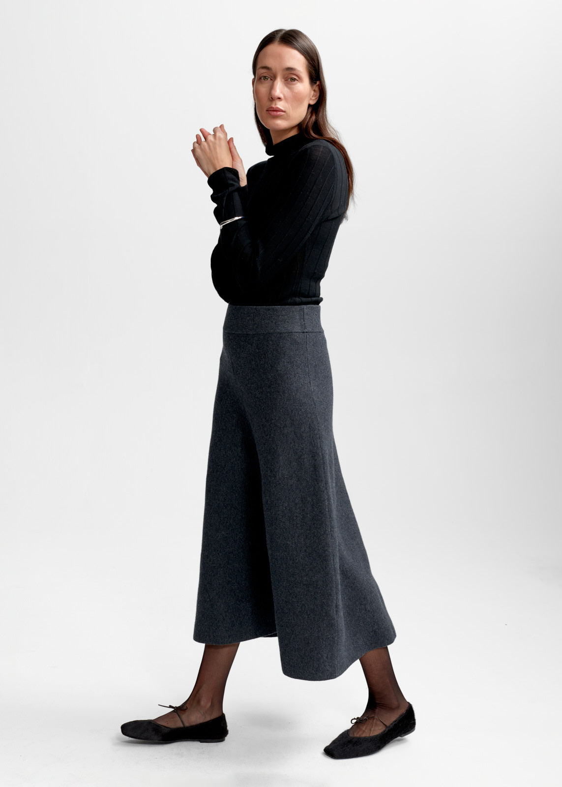 Christian Aks Valeria Merino Skirt Skirts 9080 Charcoal