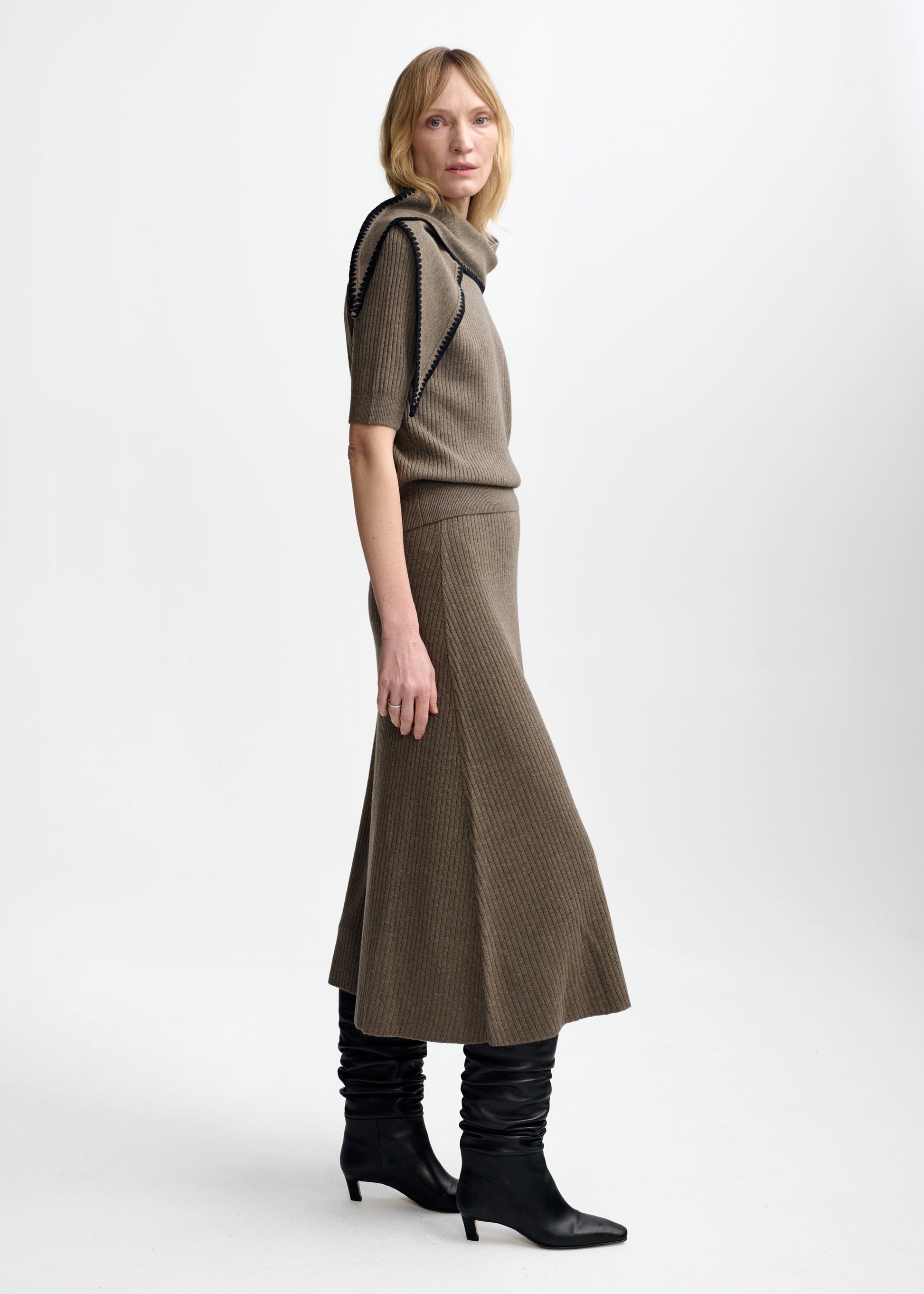 Christian Aks Winnie Merino Skirt Skirts 8068 Wood