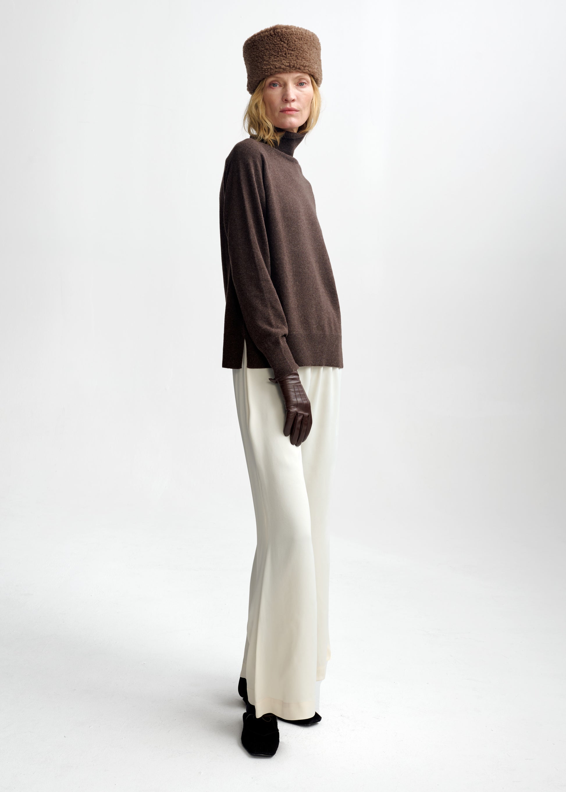 Christian Aks Zina wool cash turtleneck Knitwear 8069 Espresso