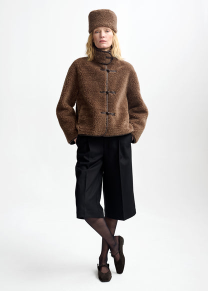 Christian Aks Zola lamb fur jacket Jackets 8026 Cappucino