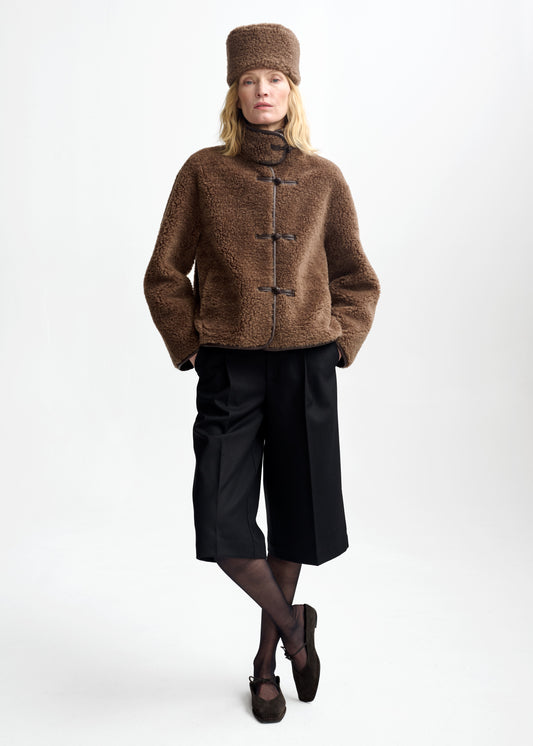 Christian Aks Zola lamb fur jacket Jackets 8026 Cappucino